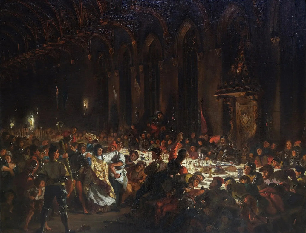 L'Assassinat de l'évêque de Liège - Eugène Delacroix image 2 copie de tableau peinte à la main