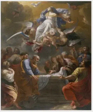 L'Assomption de la Vierge - Charles Poerson image 1 reproduction artisanale de tableau