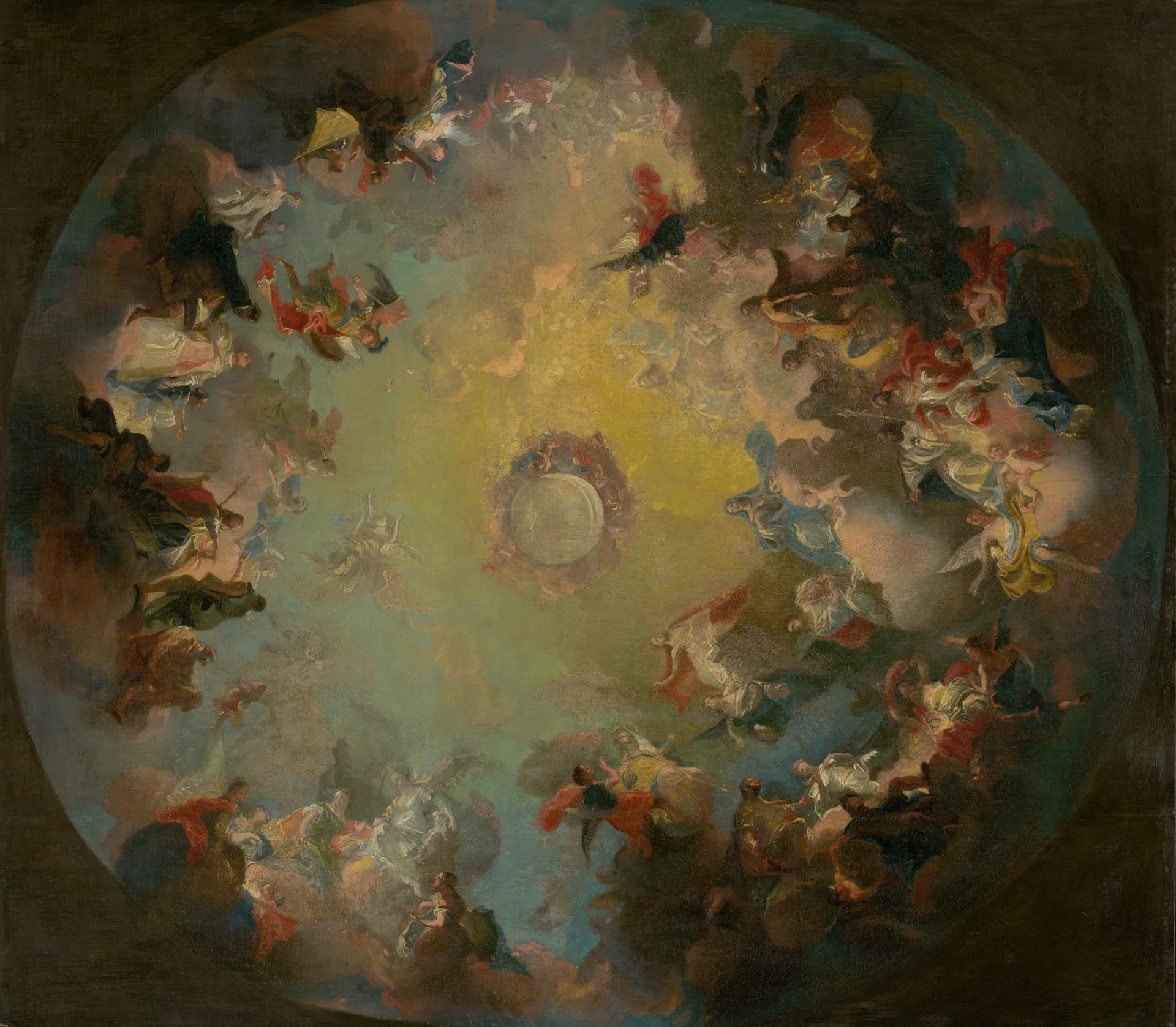 L'Assomption de la Vierge Marie. Esquisse pour la fresque du dôme de la cathédrale de Vác - Franz Anton Maulbertsch image 1 reproduction de peinture à l’huile
