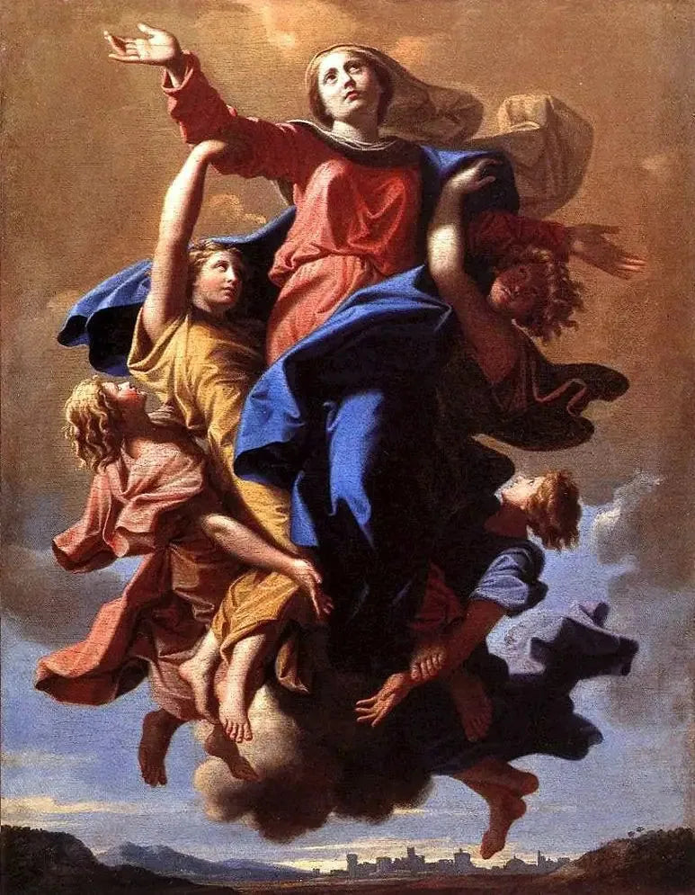 L'Assomption de la Vierge - Nicolas Poussin image 1 copie de tableau peinte à la main