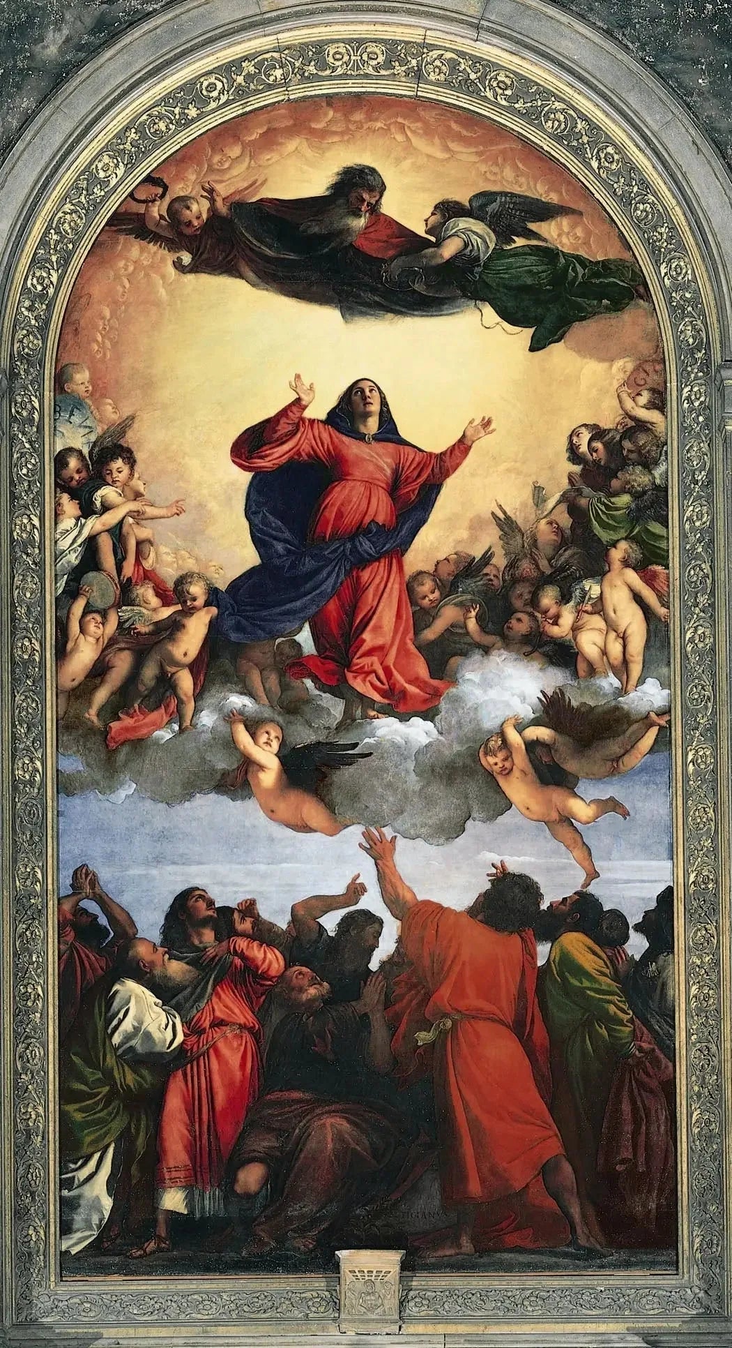 L'Assomption de la Vierge - Titian image 1 copie de tableau peinte à la main