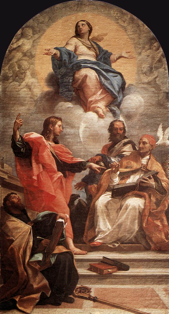 L'Assomption et les Docteurs de l'Église - Carlo Maratta image 1 reproduction d’œuvre d’art à l’huile