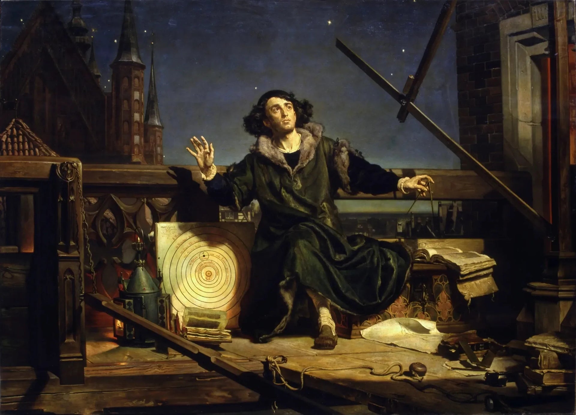 L'Astronome Copernic ou Conversations avec Dieu - Jan Matejko image 1 reproduction de peinture à l’huile
