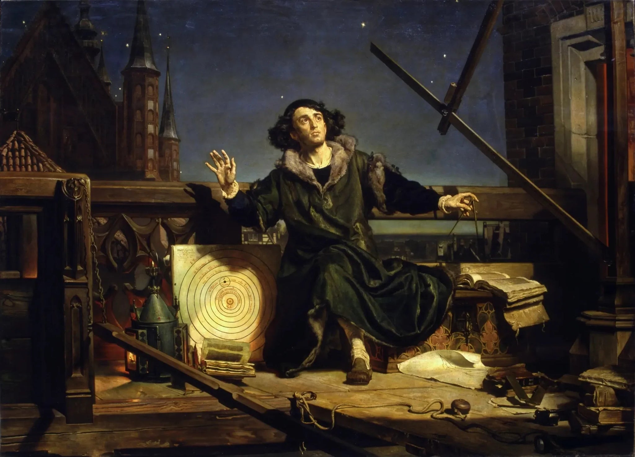 L'Astronome Copernic ou Conversations avec Dieu - Jan Matejko image 1 reproduction de peinture à l’huile