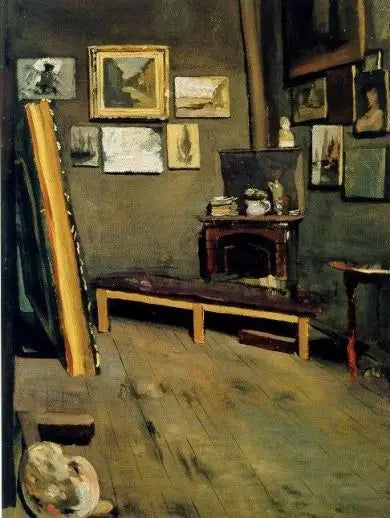 L'Atelier de l'artiste, rue Visconti - Frédéric Bazille image 1 reproduction d’œuvre d’art à l’huile