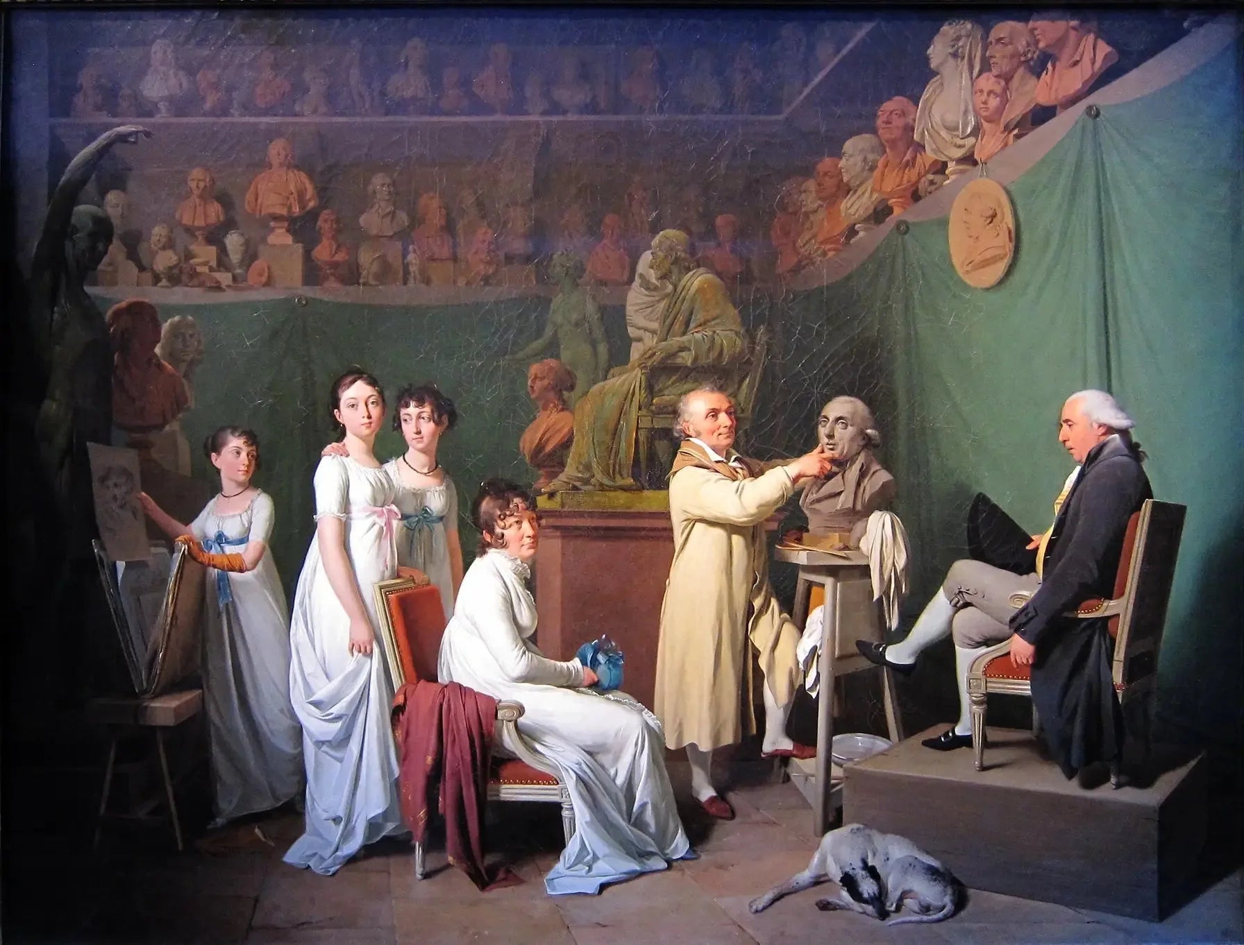 L’Atelier de Houdon - Louis-Léopold Boilly image 1 reproduction de peinture à l’huile