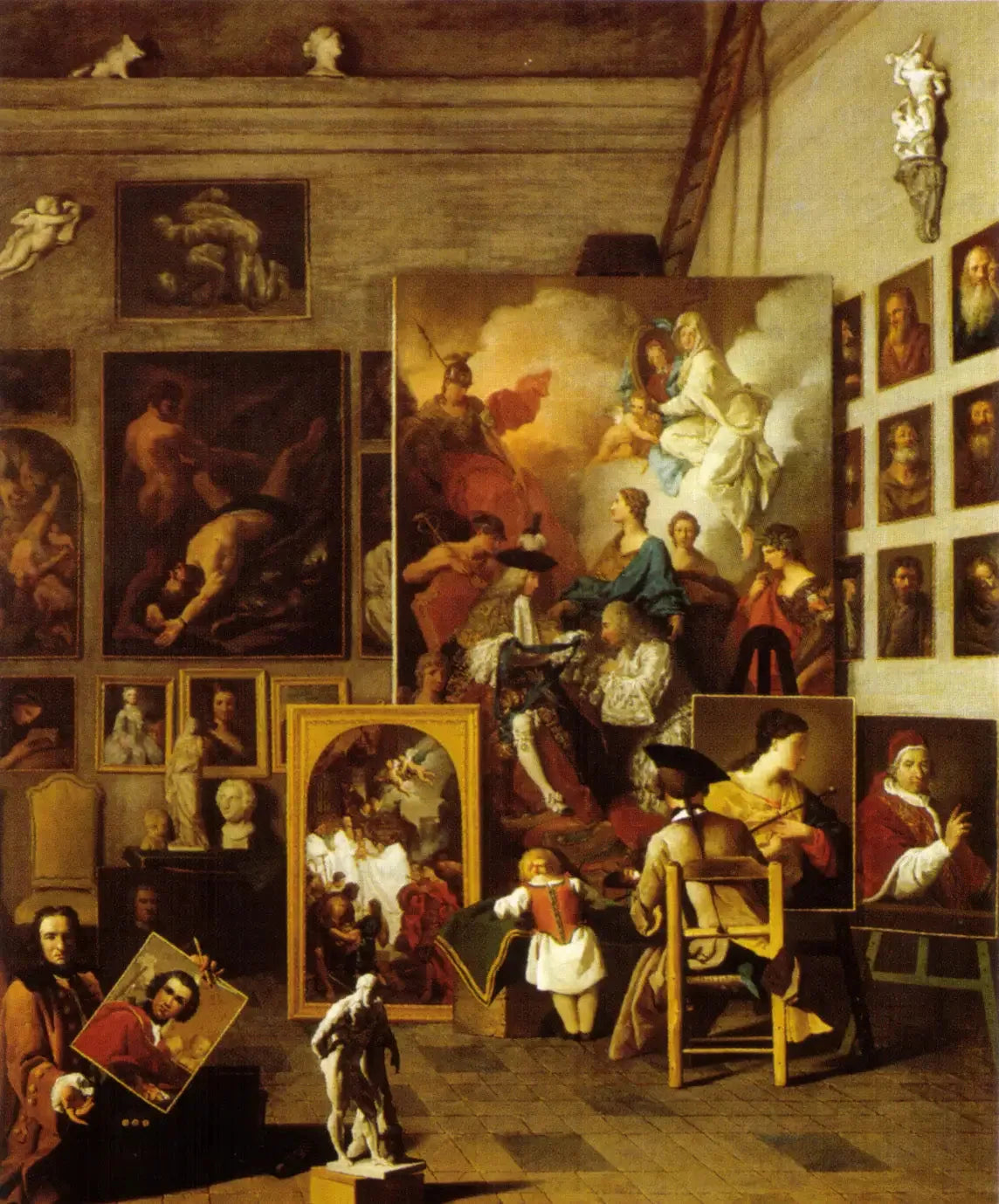 L'Atelier du peintre - Pierre Subleyras image 1 copie de tableau peinte à la main
