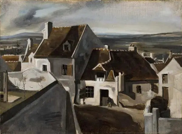 L'auberge de Montigny-les-Cormeilles - Jean-Baptiste Camille Corot image 1 reproduction de peinture à l’huile