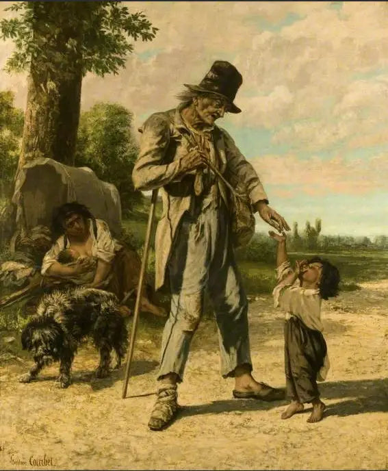 L'Aumône d'un mendiant à Ornans - Gustave Courbet