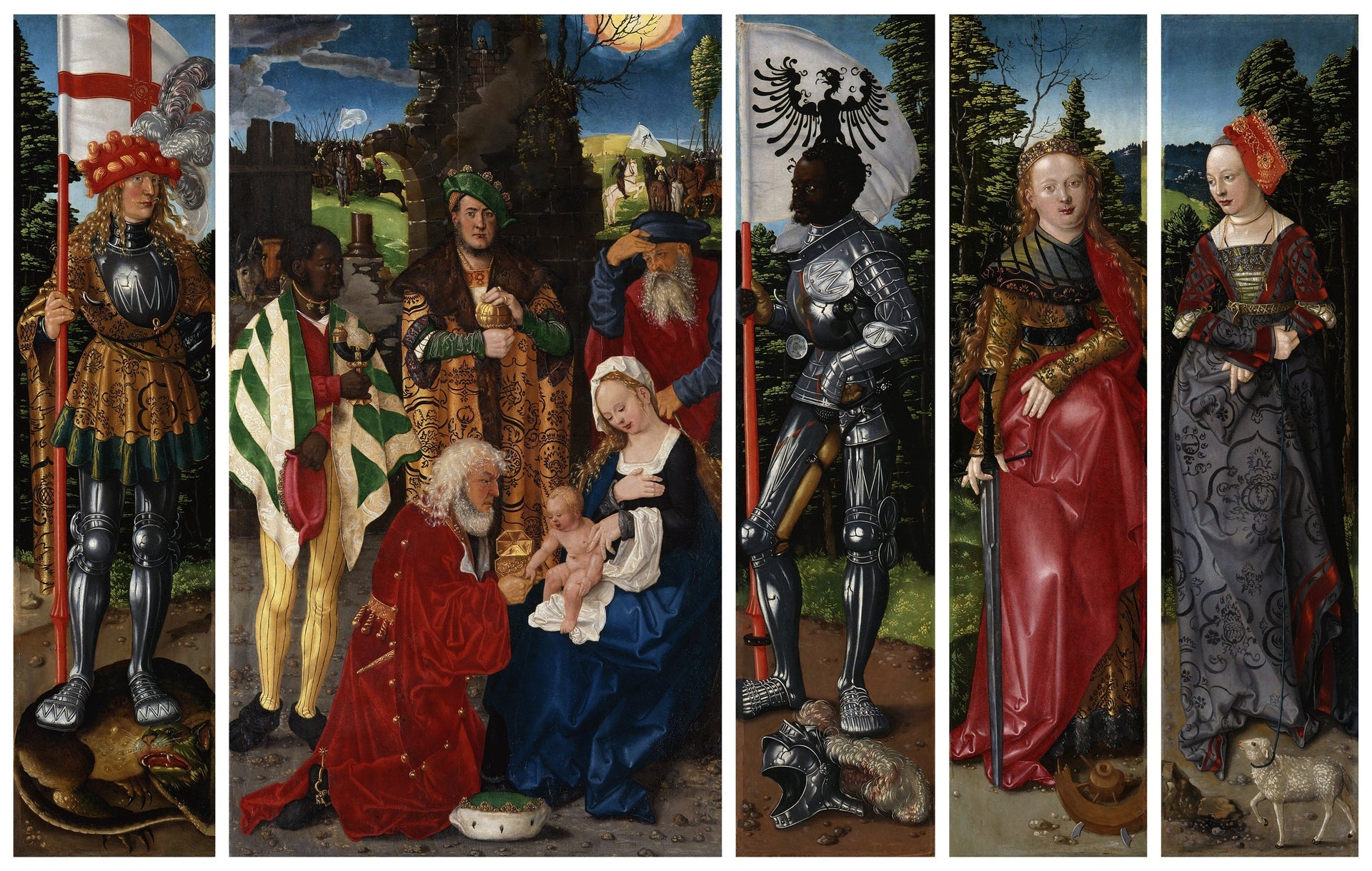 L'autel des trois rois - Hans Baldung Grien image 1 copie peinte à la main à l’huile