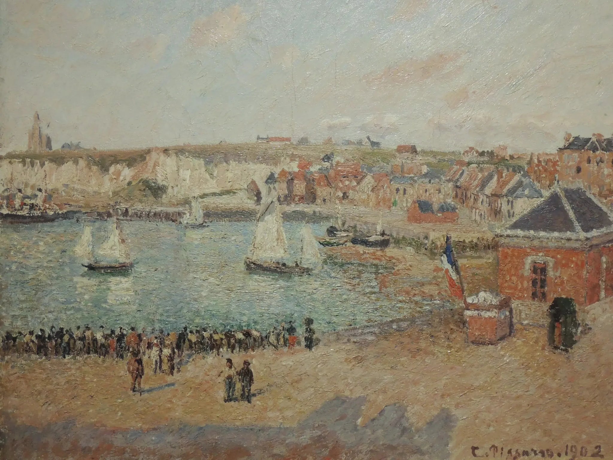 L’Avant-port de Dieppe, après-midi, soleil - Camille Pissarro image 1 copie de tableau peinte à la main