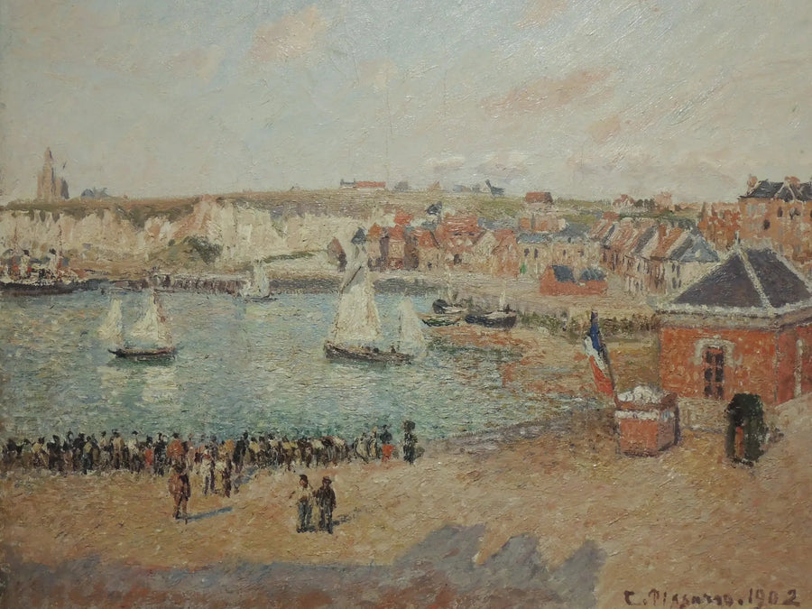 L’Avant-port de Dieppe, après-midi, soleil - Camille Pissarro