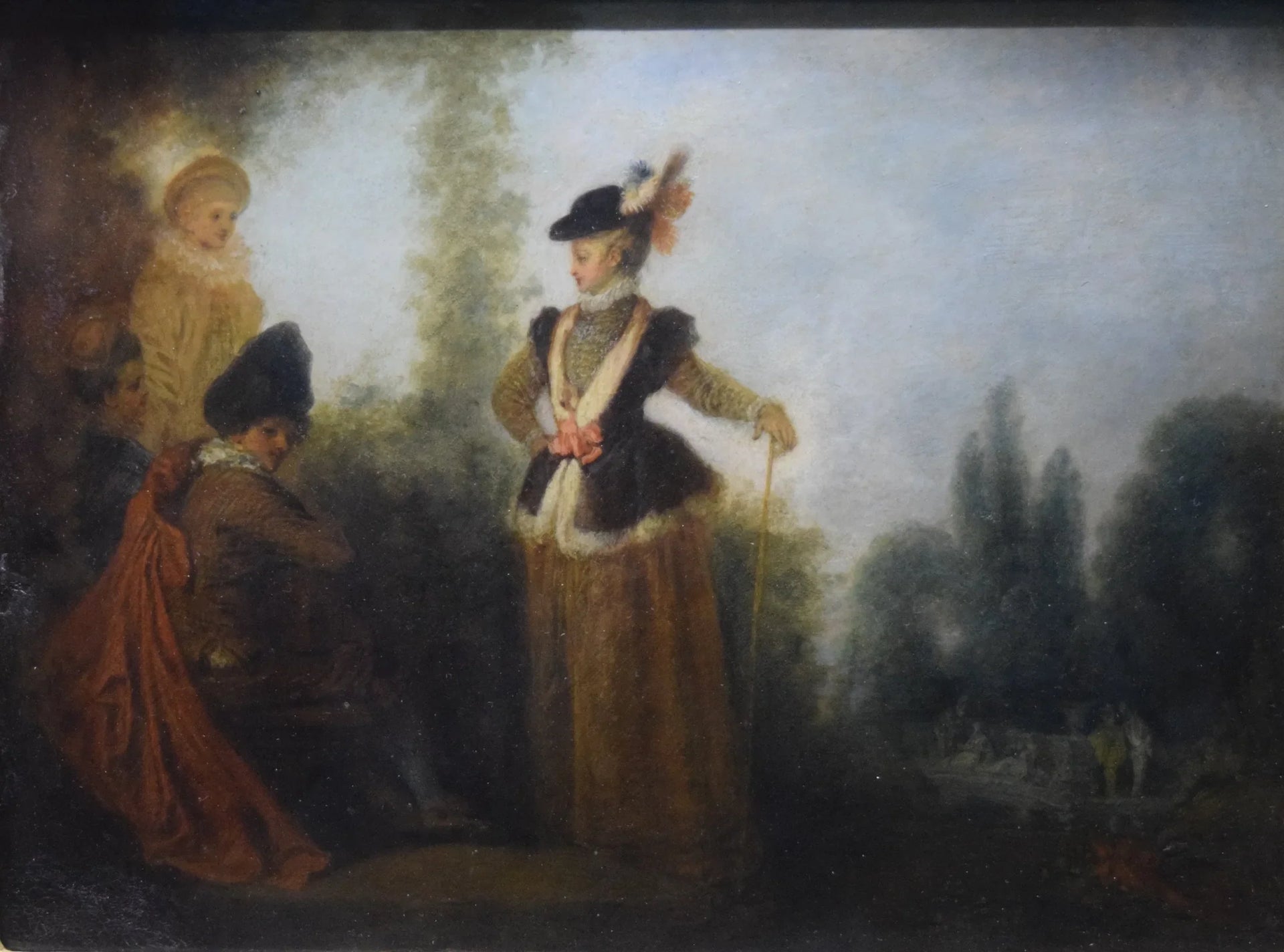 L'Aventurière - Antoine Watteau image 1 reproduction de peinture à l’huile