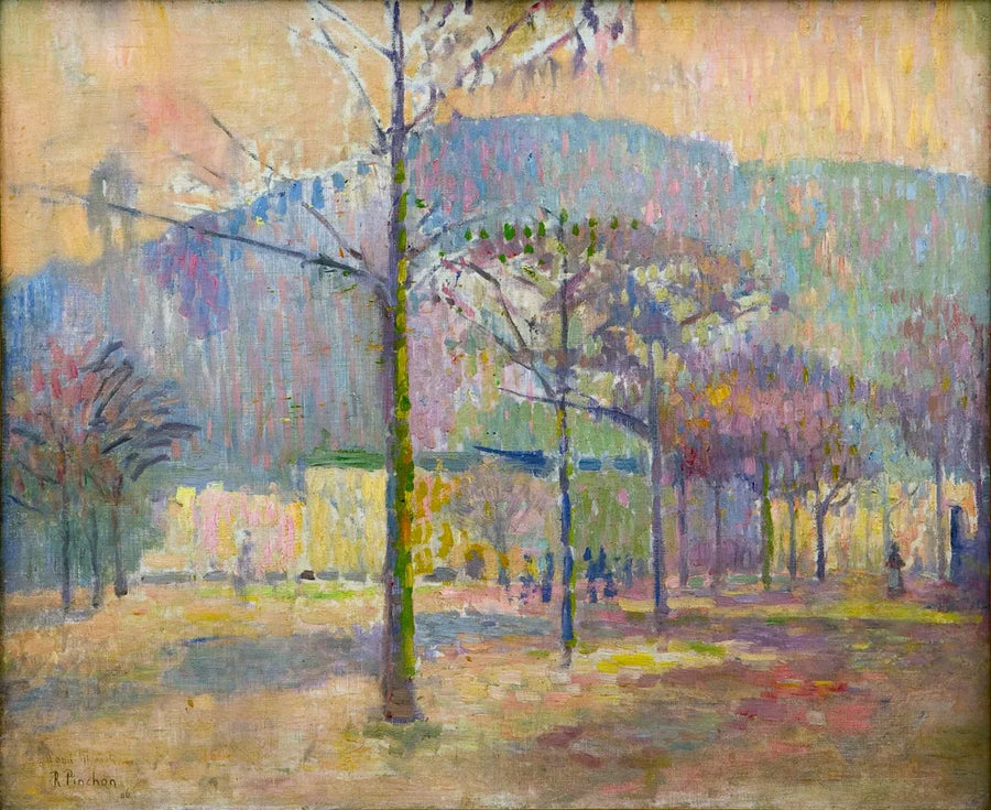 L'avenue Saint-Paul et la Côte Sainte-Catherine, Rouen - Robert Antoine Pinchon image 1 copie peinte à la main à l’huile