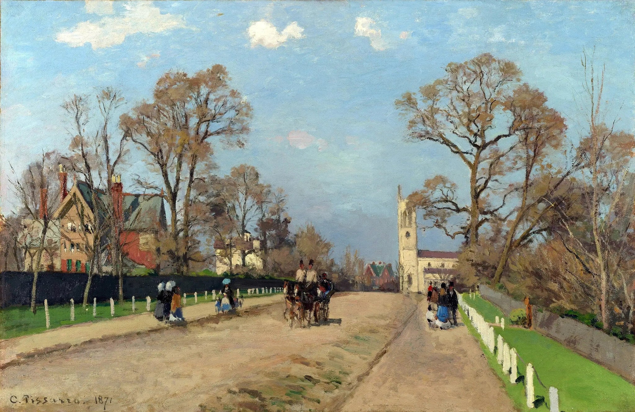 L'Avenue, Sydenham - Camille Pissarro image 1 tableau peint à l’huile sur toile