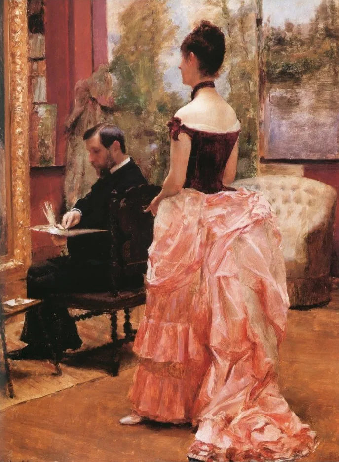 L'ébauche - Émile Friant image 1 reproduction de peinture à l’huile