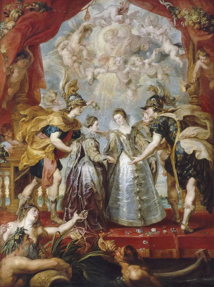 L'Échange des deux princesses sur la rivière d'Andaye, le 9 novembre 1615 - Peter Paul Rubens