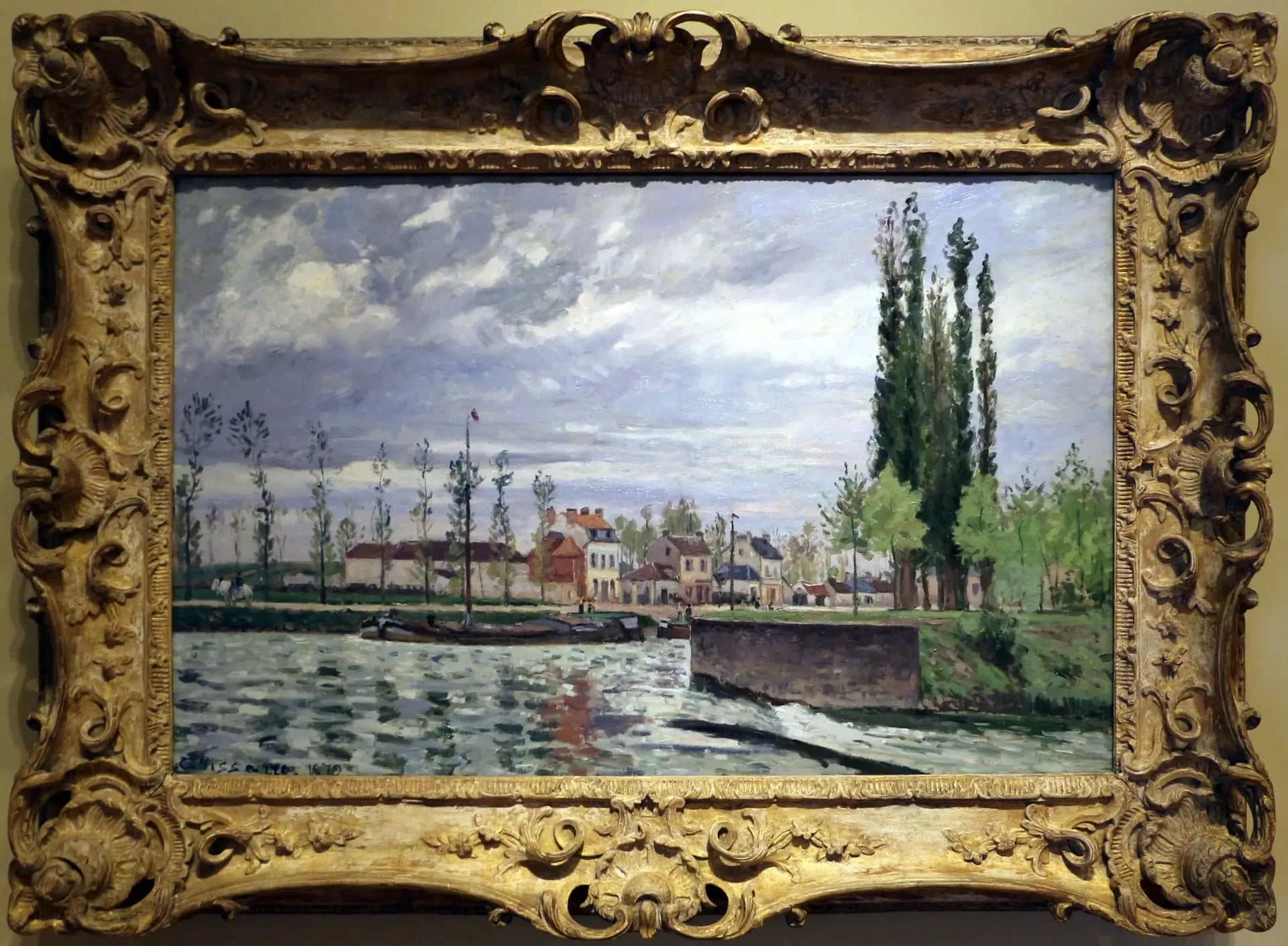 L'Écluse à Pontoise - Camille Pissarro image 2 tableau peint à l’huile sur toile