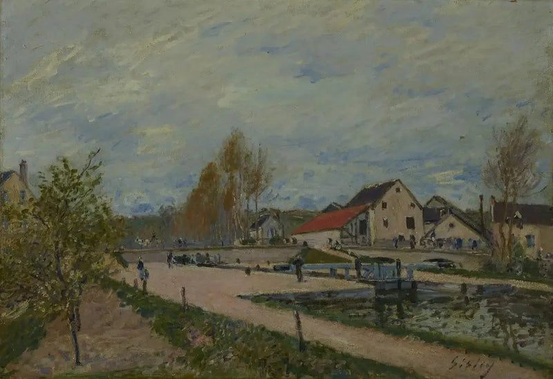 L'écluse de Bourgogne à Moret-sur-Loing - Alfred Sisley