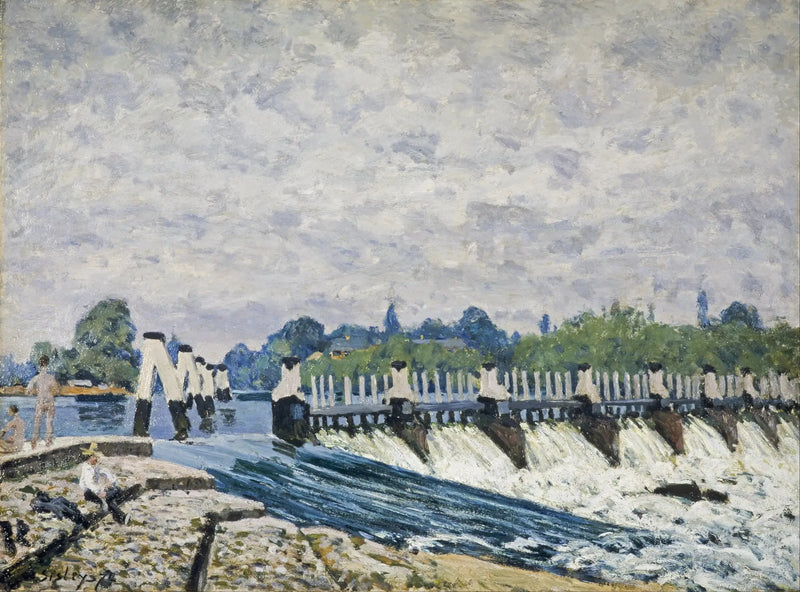 L'Écluse de Molesey près de Hampton Court, effet du matin - Alfred Sisley