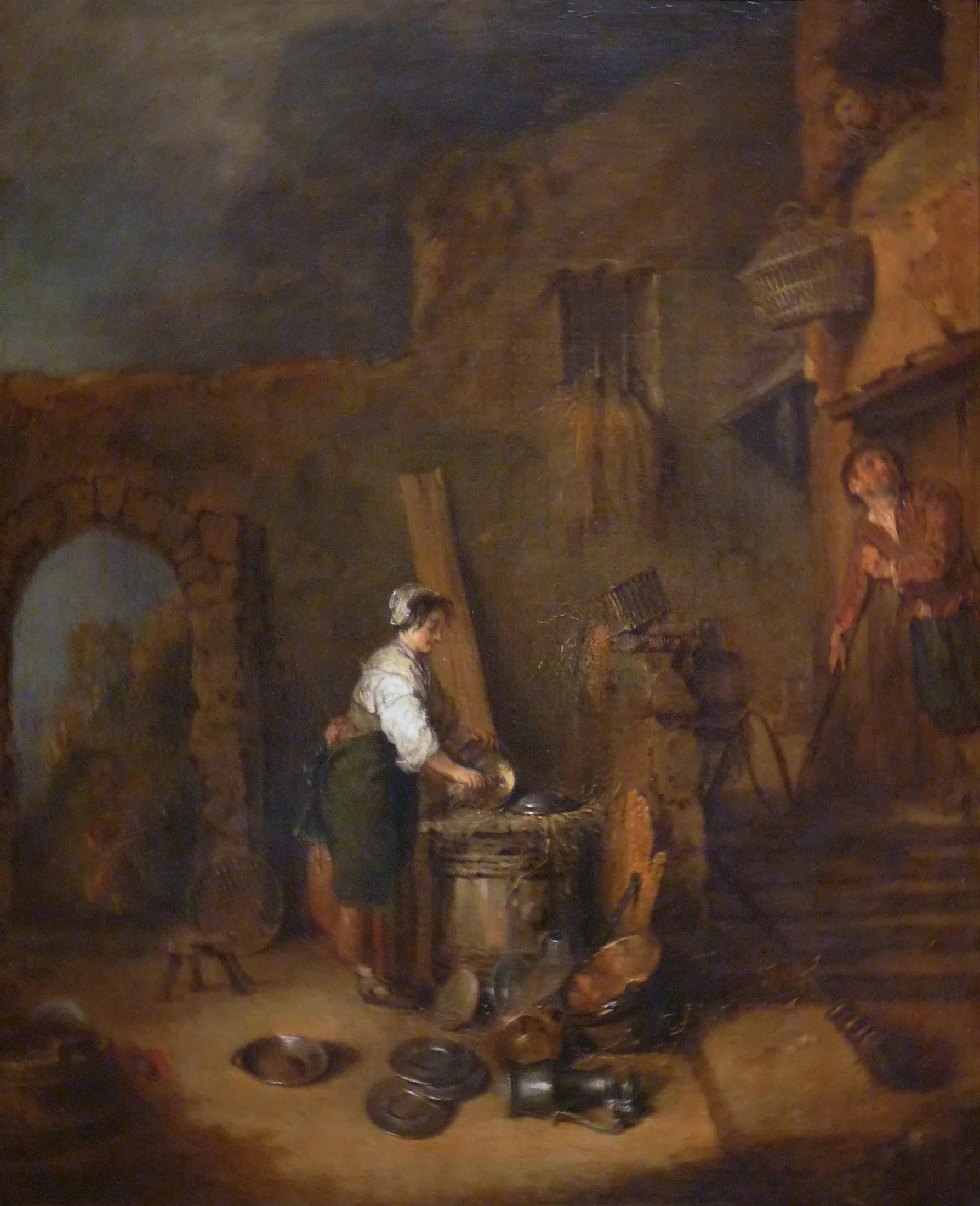 L'Écureuse de cuivres - Antoine Watteau image 1 tableau peint à l’huile sur toile