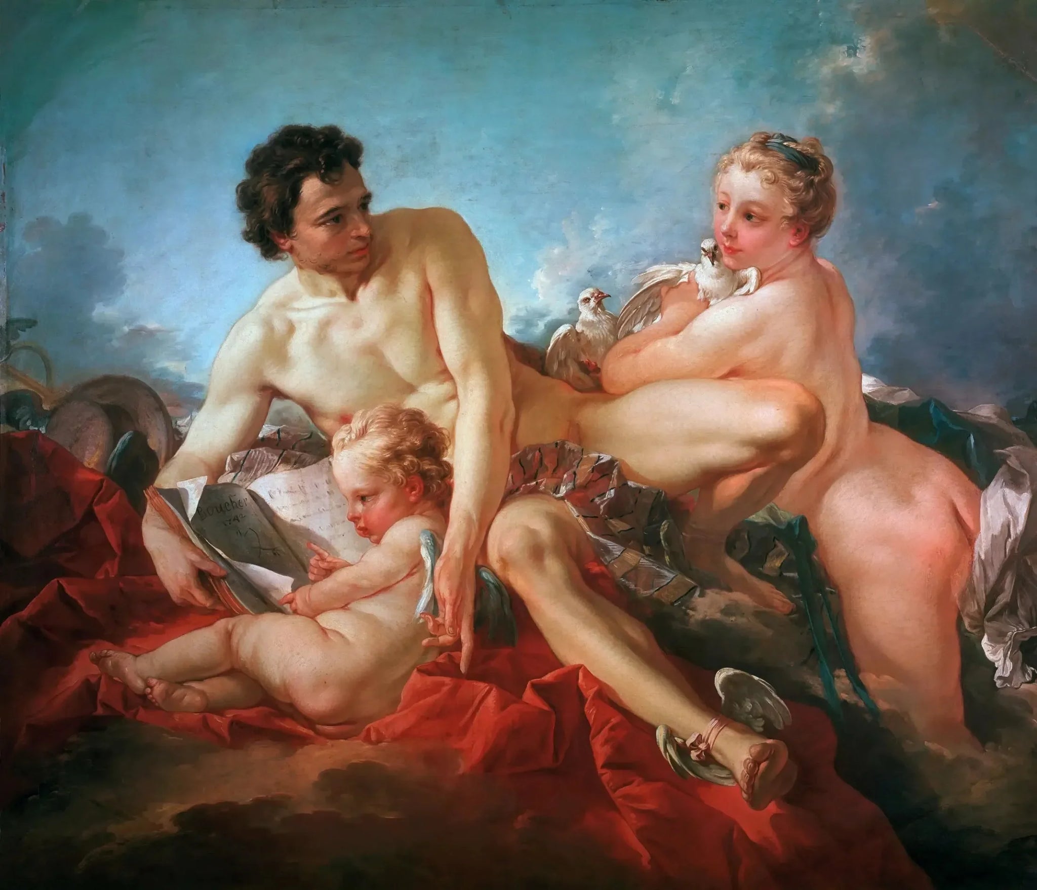 L’Éducation de l’Amour - François Boucher image 1 copie de tableau peinte à la main