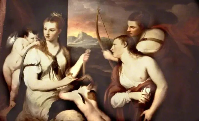 L'éducation de l'amour - Joshua Reynolds image 1 reproduction artisanale de tableau