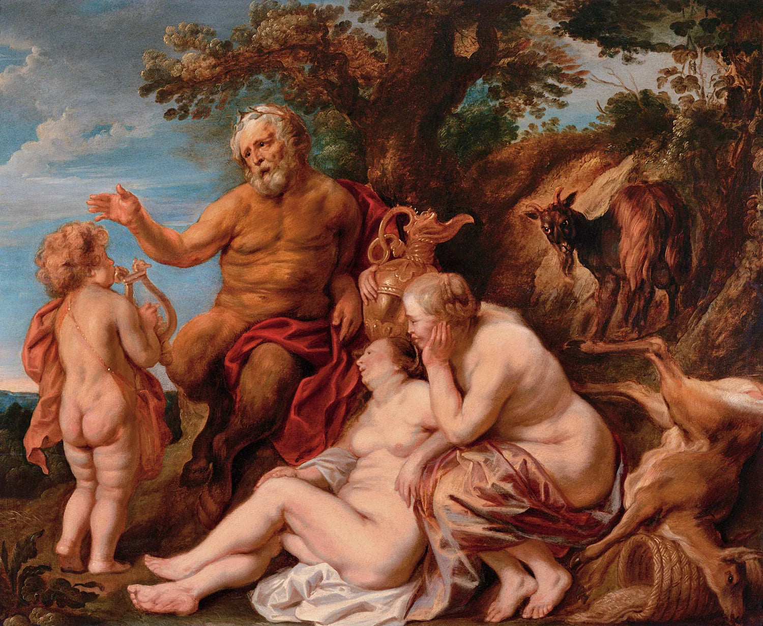 L'éducation de Jupiter - Jacob Jordaens image 1 copie de tableau peinte à la main