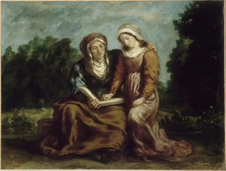 L'Éducation de la Vierge - Eugène Delacroix image 1 copie de tableau peinte à la main