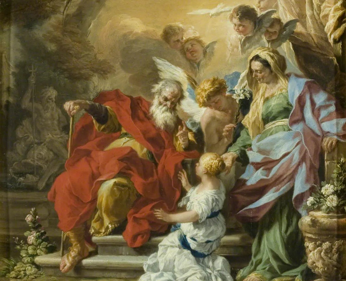 L'éducation de la Vierge - Francesco Solimena image 1 copie peinte à la main à l’huile