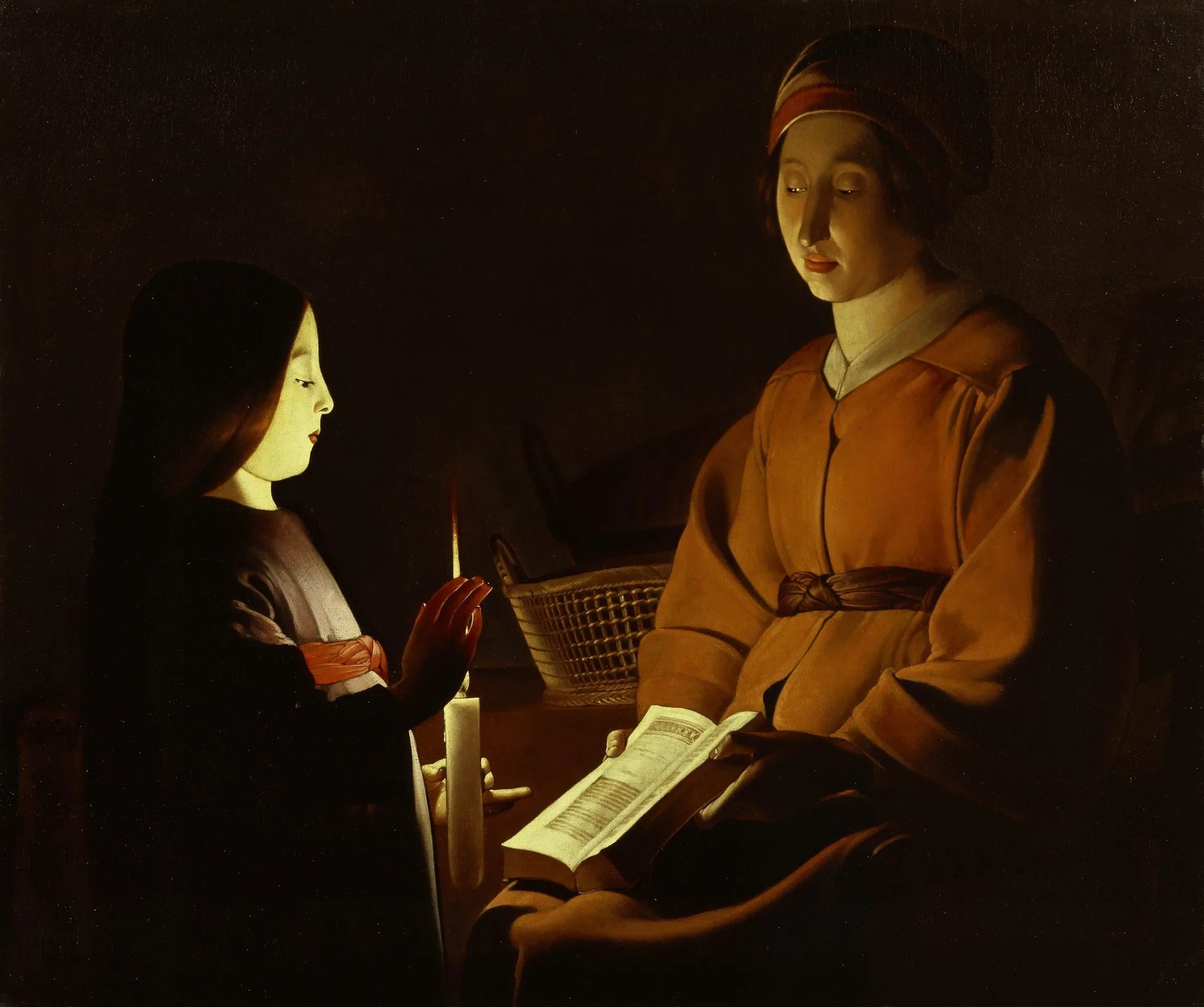 L'Éducation de la Vierge - Georges de La Tour image 1 reproduction de peinture à l’huile