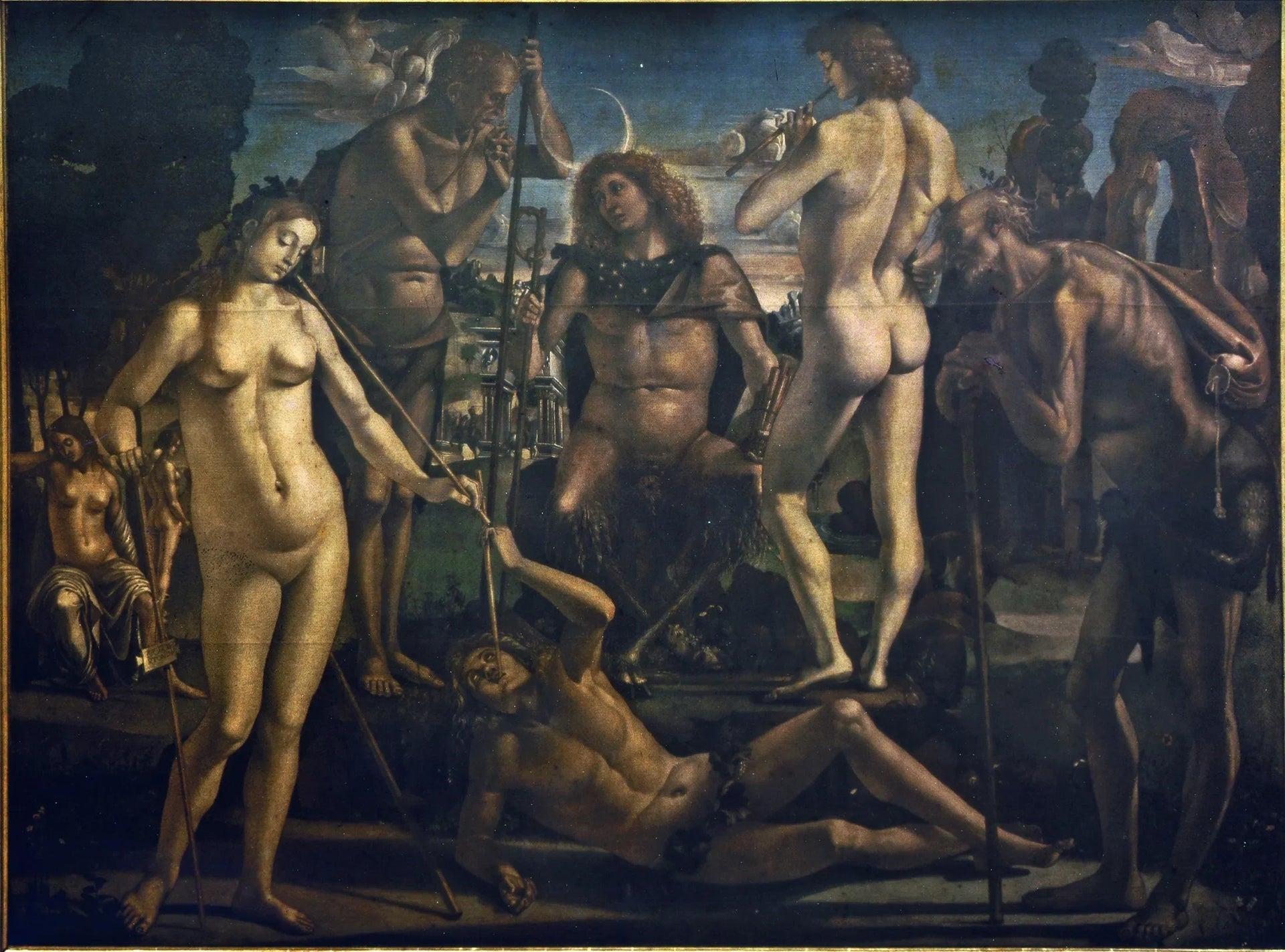 L'Éducation de Pan - Luca Signorelli image 1 copie de tableau peinte à la main