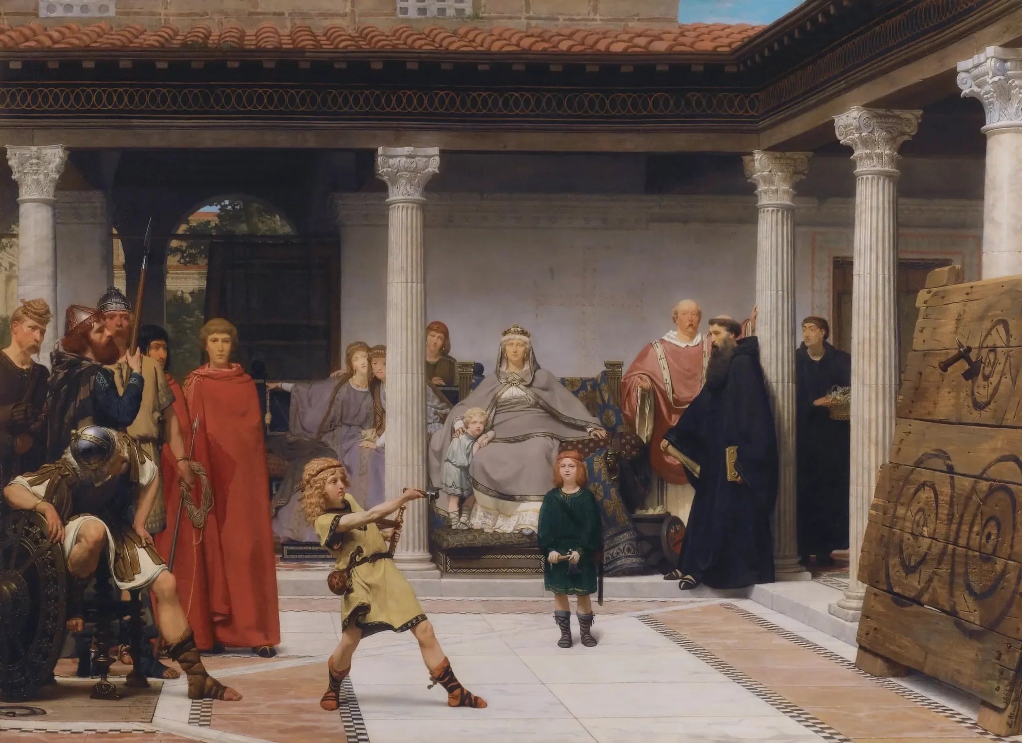 L'éducation des enfants de Clovis - Lawrence Alma-Tadema image 1 tableau peint à l’huile sur toile