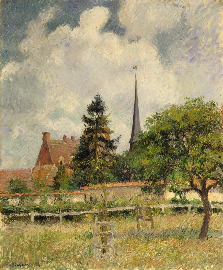 L'église d'Eragny - Camille Pissarro