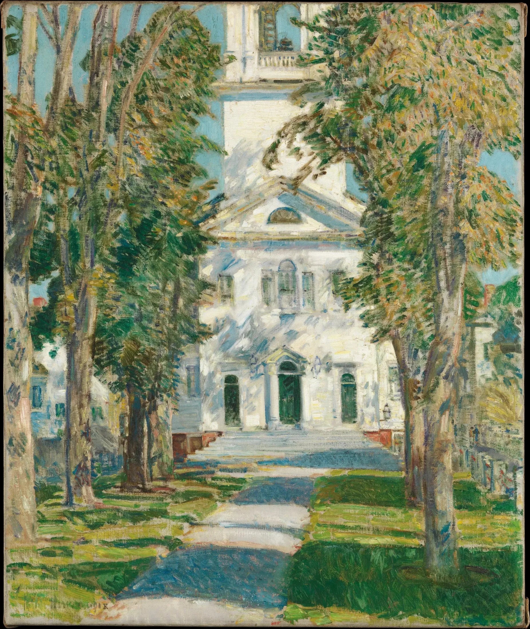 L'église de Gloucester - Childe Hassam image 1 reproduction artisanale de tableau