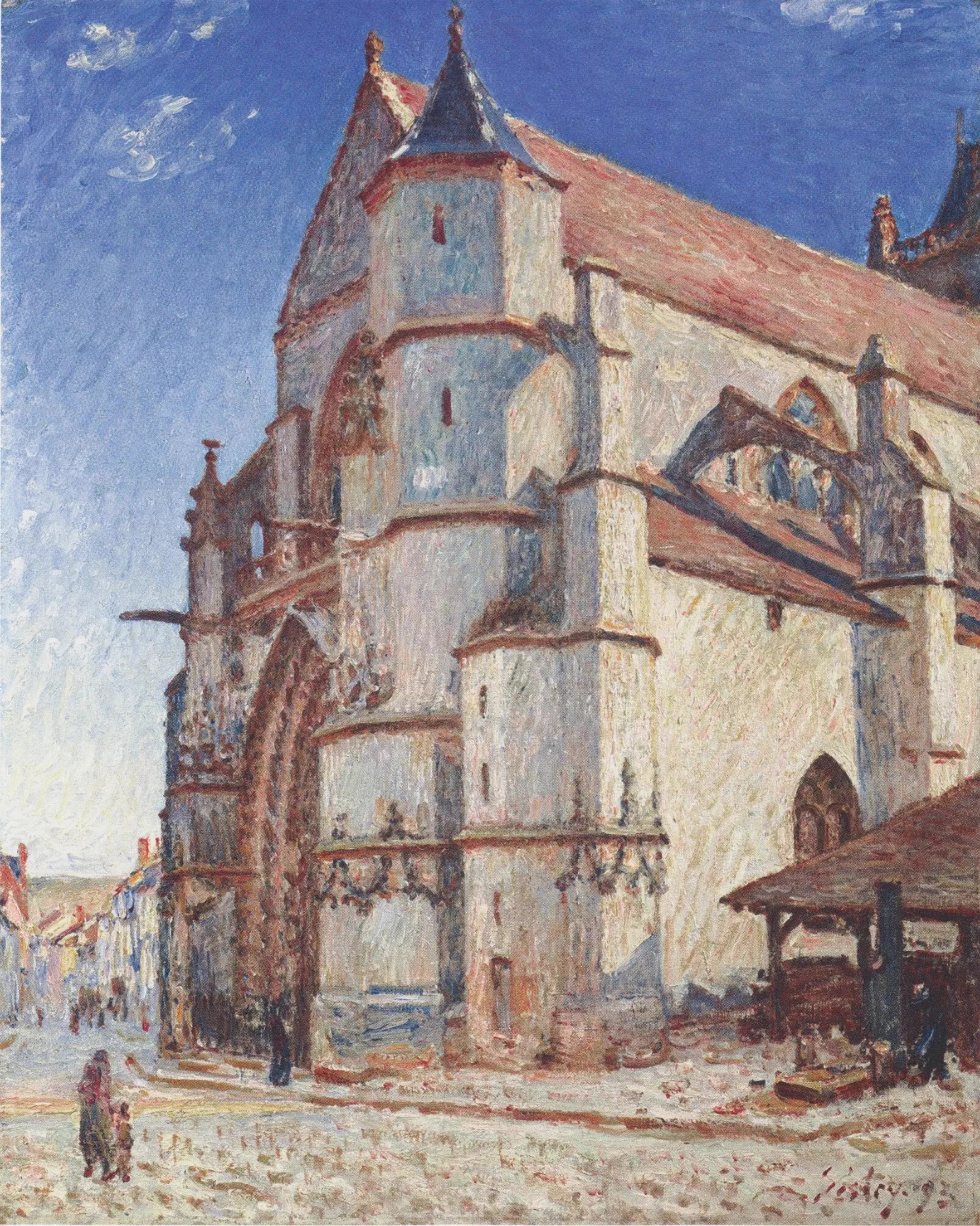 L'Église de Moret au soleil du matin - Alfred Sisley image 1 reproduction réalisée par Alpha Reproduction