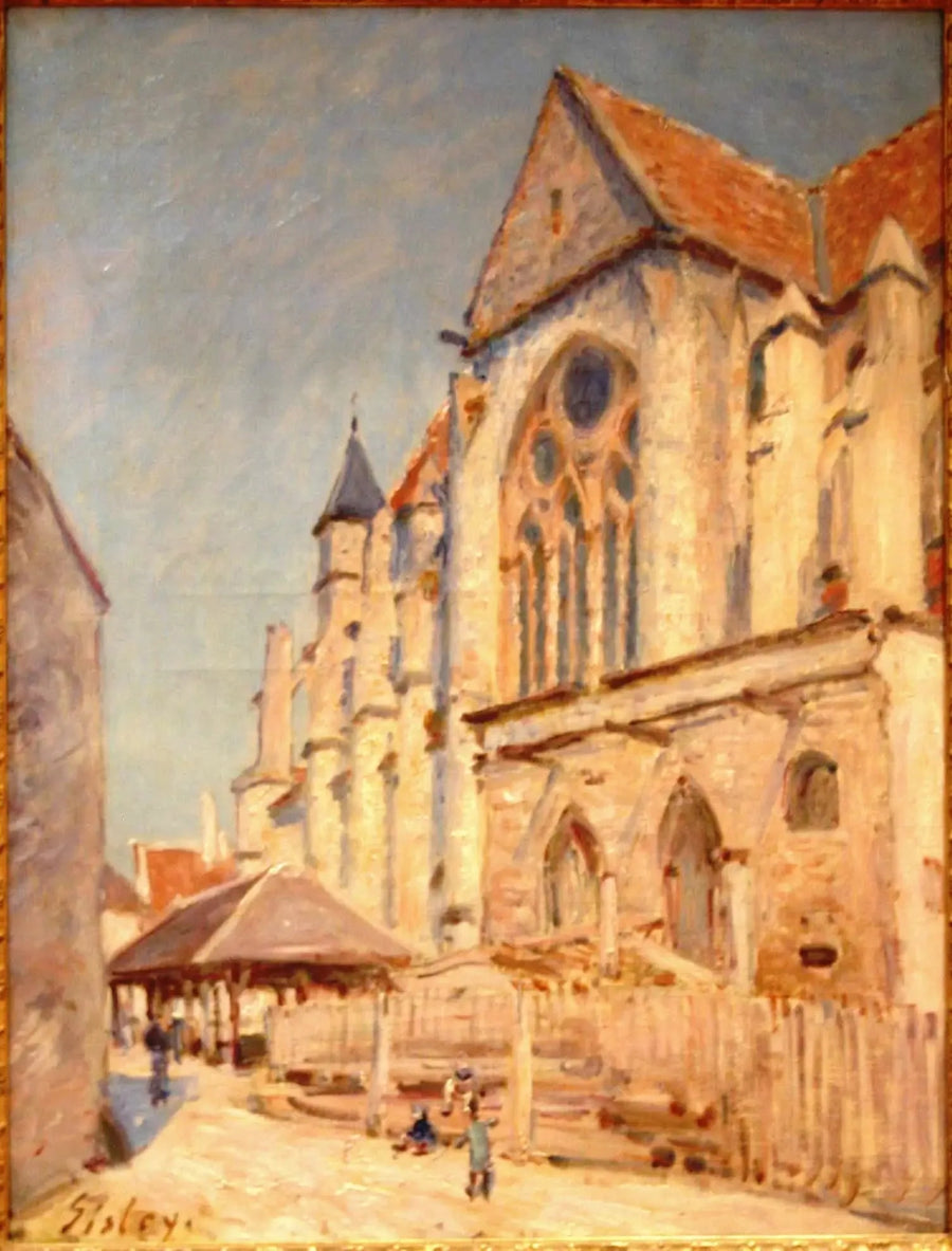 L'Église de Moret et le vieux marché - Alfred Sisley