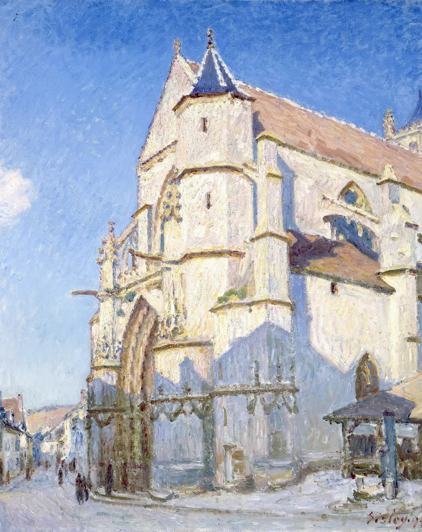L'Église de Moret, le soir - Alfred Sisley image 1 tableau peint à l’huile sur toile