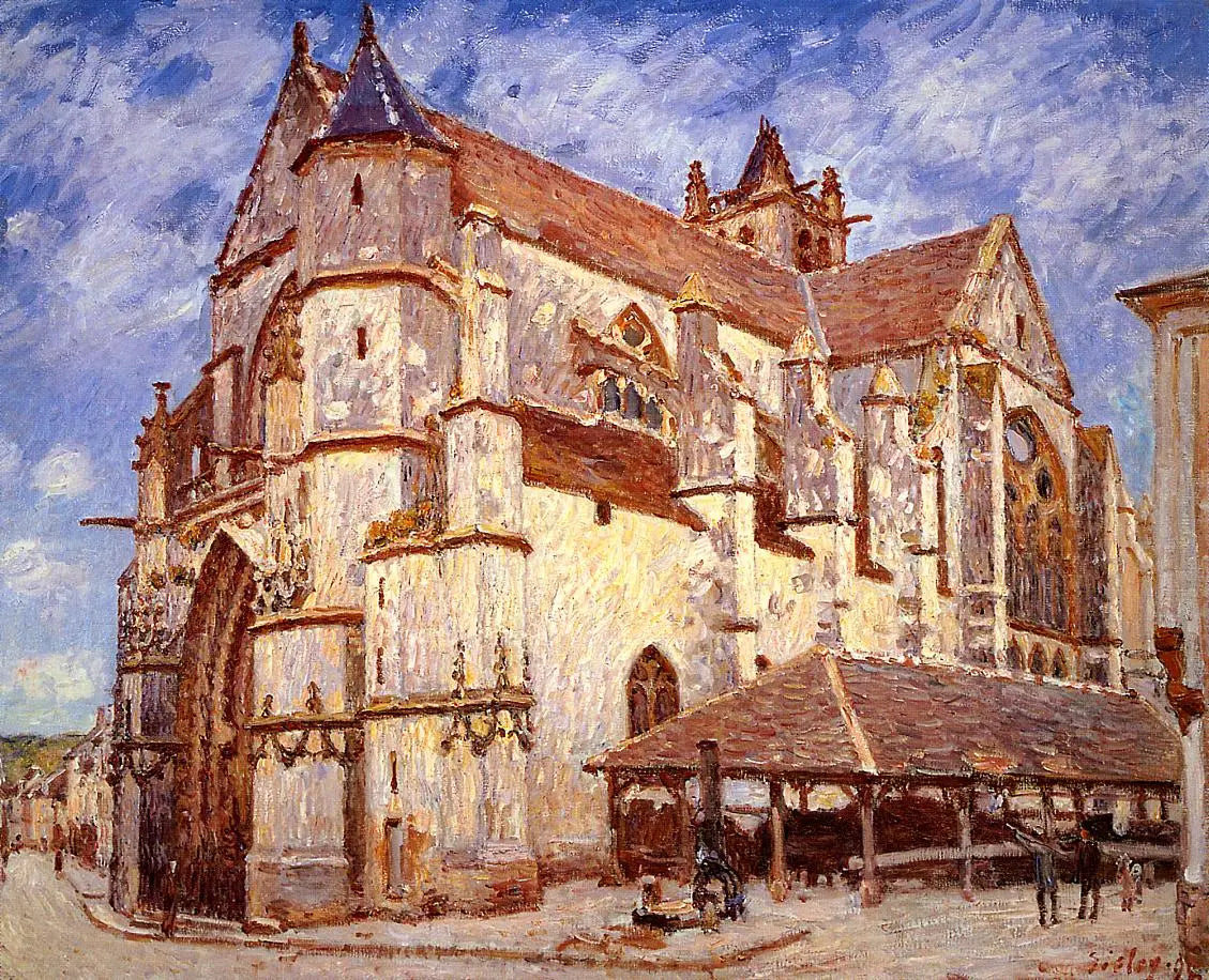 L'Église de Moret le soir - Alfred Sisley image 1 reproduction réalisée par Alpha Reproduction