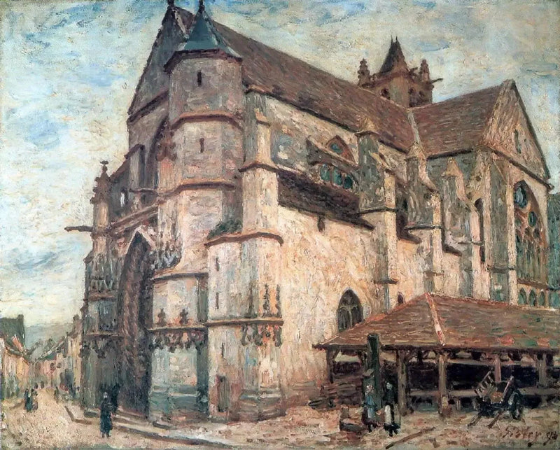 L'Église de Moret, temps de gelée - Alfred Sisley