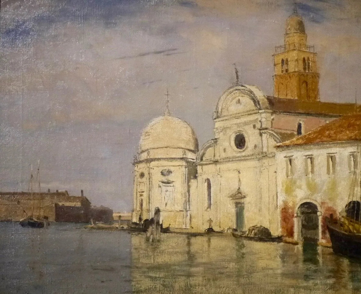 L'Église de San Michele, près de Venise - Henri Rouart image 1 tableau peint à l’huile sur toile