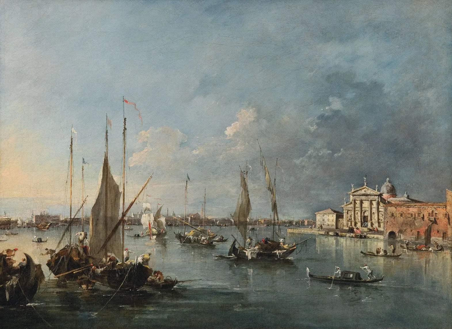 L'Église San Giorgio Maggiore vue de la Giudecca - Francesco Guardi image 1 reproduction de peinture à l’huile