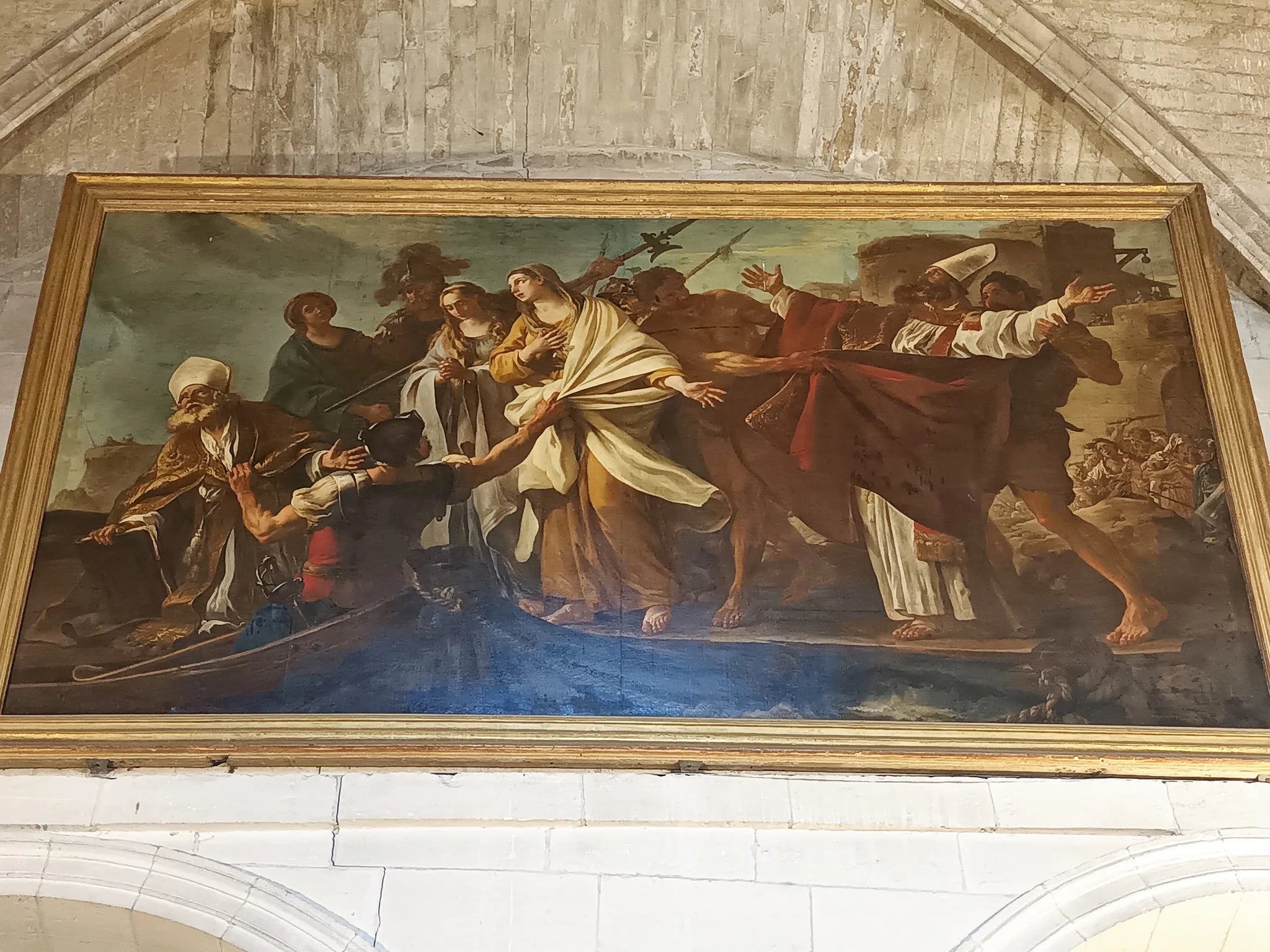 l'Embarquement de Sainte Marthe - Joseph-Marie Vien image 1 tableau peint à l’huile sur toile