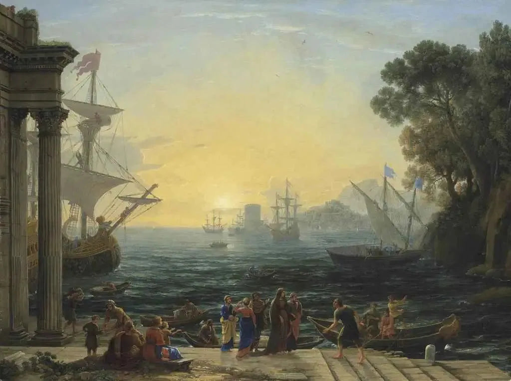 L'Embarquement de Sainte Paule à Ostie - Claude Lorrain image 1 reproduction artisanale de tableau