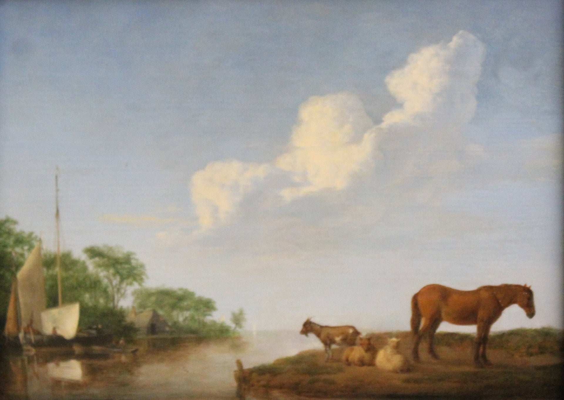 L'embouchure du fleuve - Adriaen van de Velde image 1 copie de tableau peinte à la main