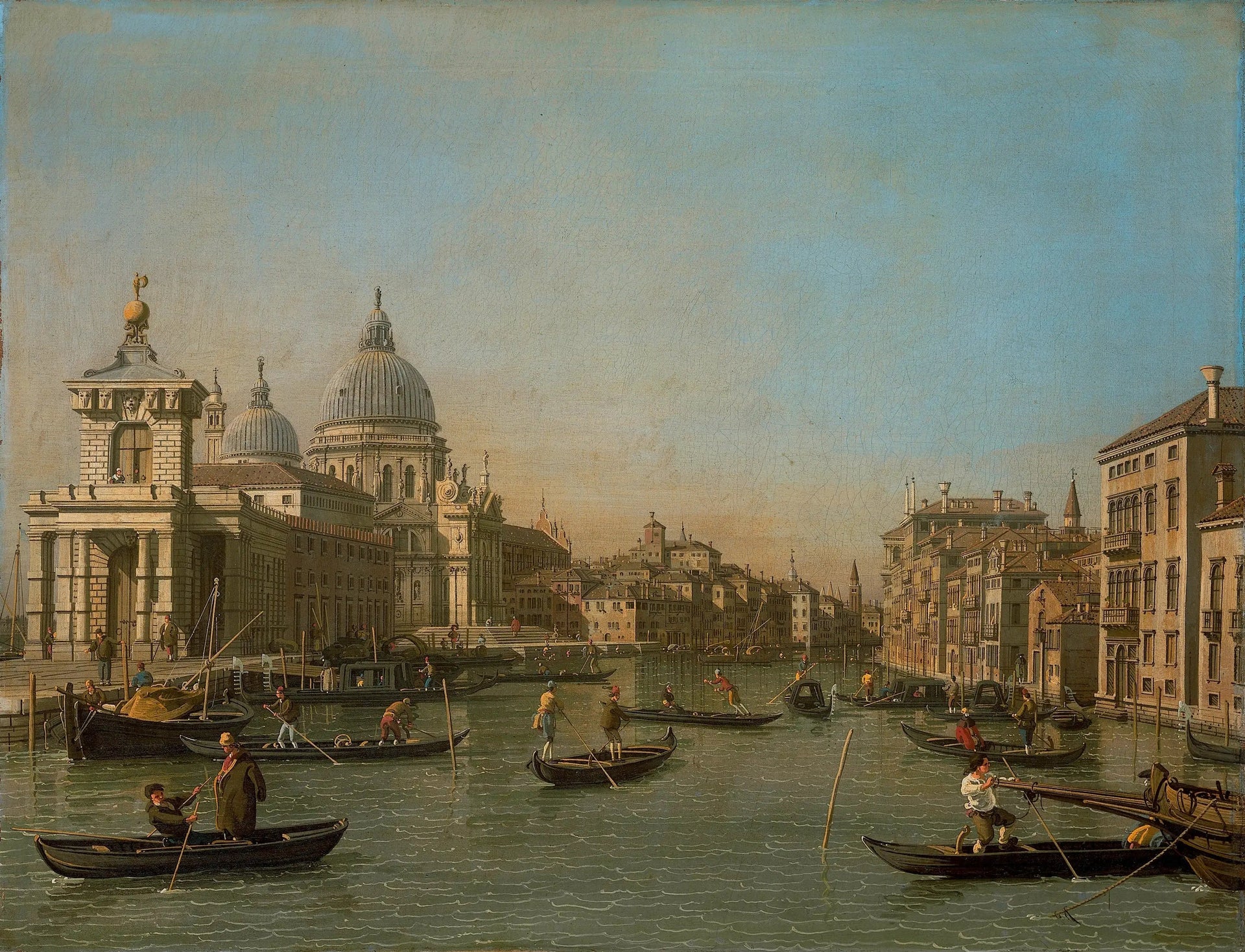 L'Embouchure du Grand Canal à la pointe de la Douane et Santa Maria della Salute - Canaletto image 1 reproduction réalisée par Alpha Reproduction