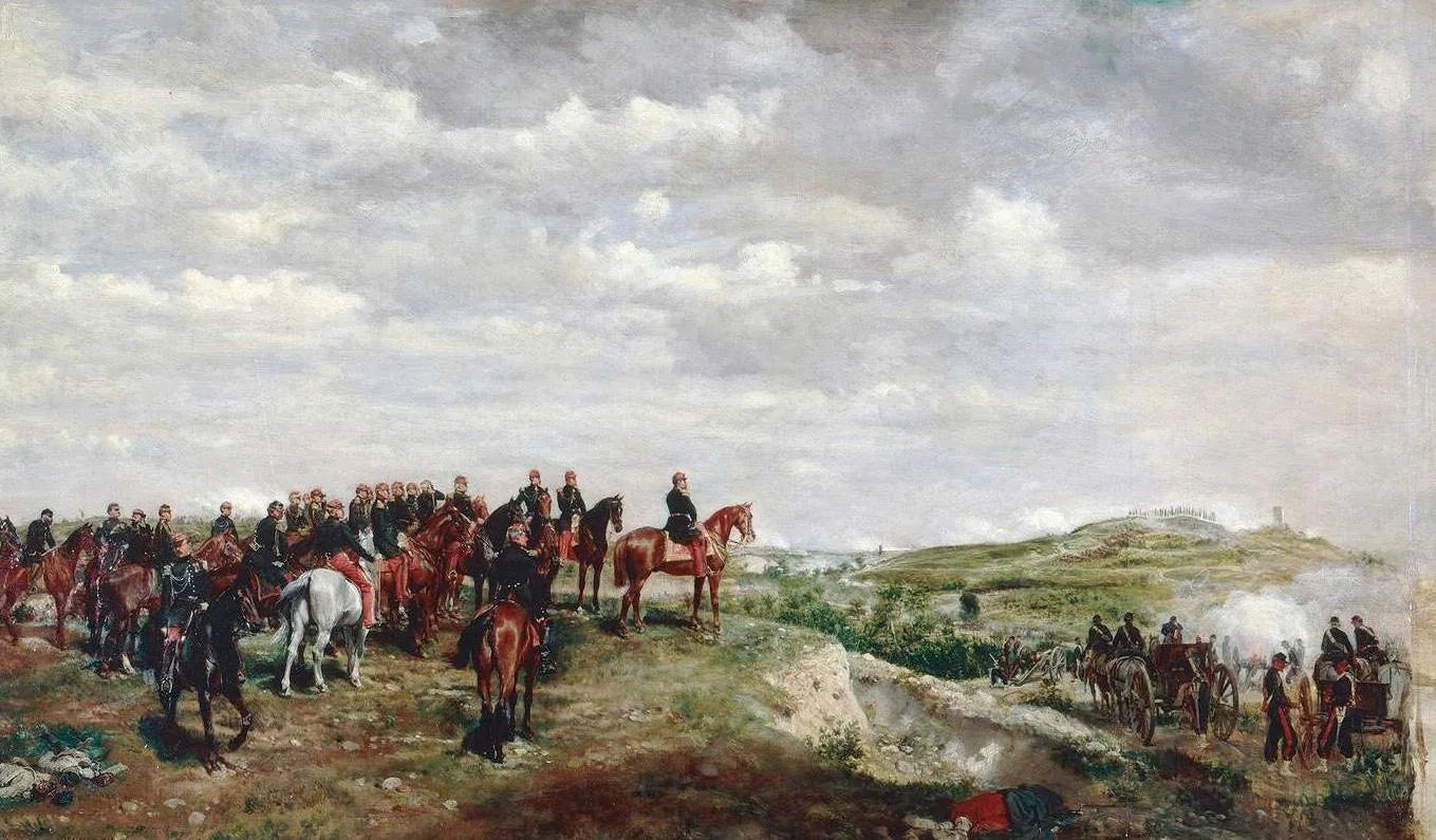 L'Empereur à la bataille de Solférino - Ernest Meissonier image 1 reproduction artisanale de tableau