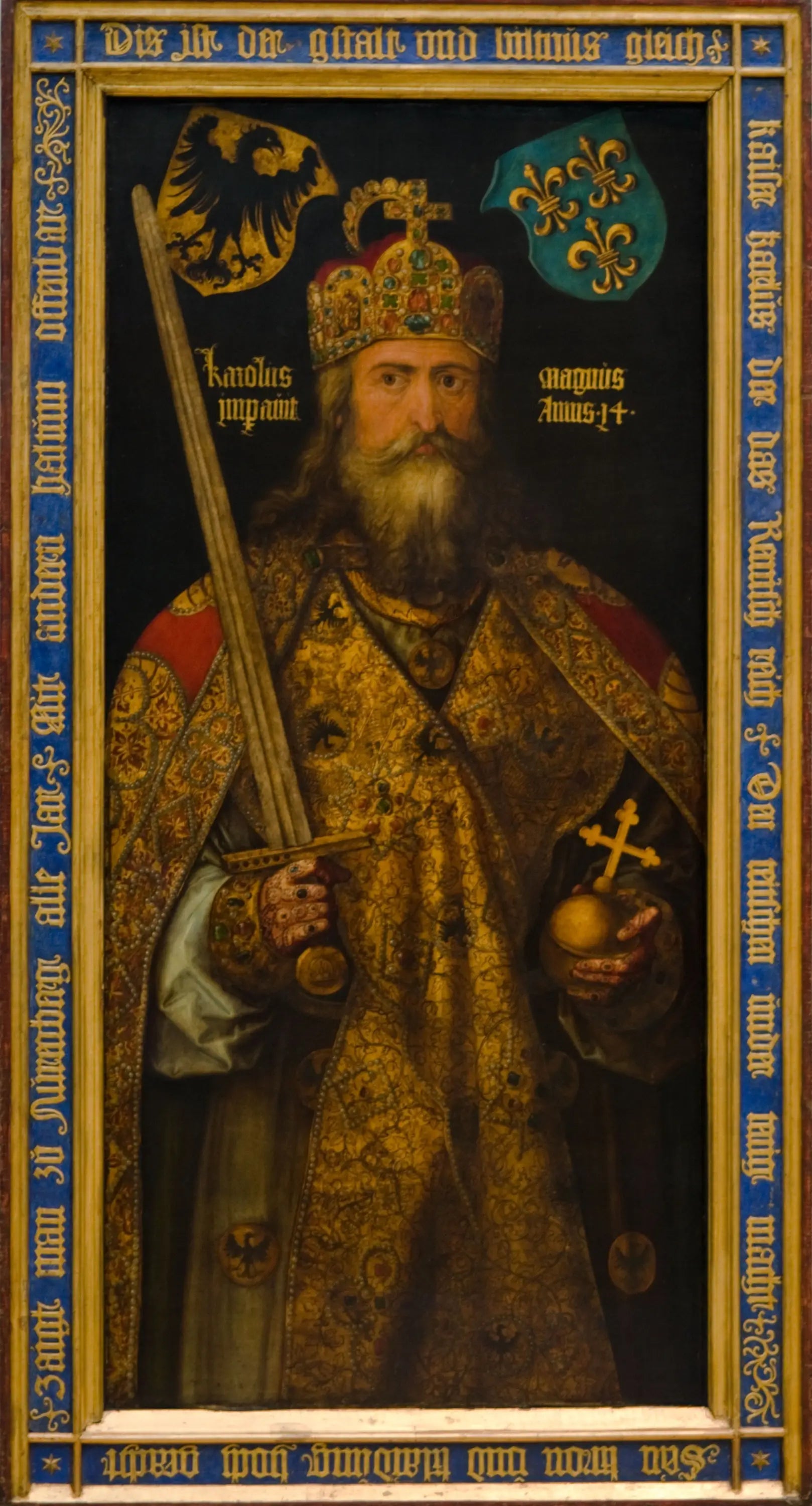 L'empereur Charlemagne - Albrecht Dürer image 1 copie peinte à la main à l’huile