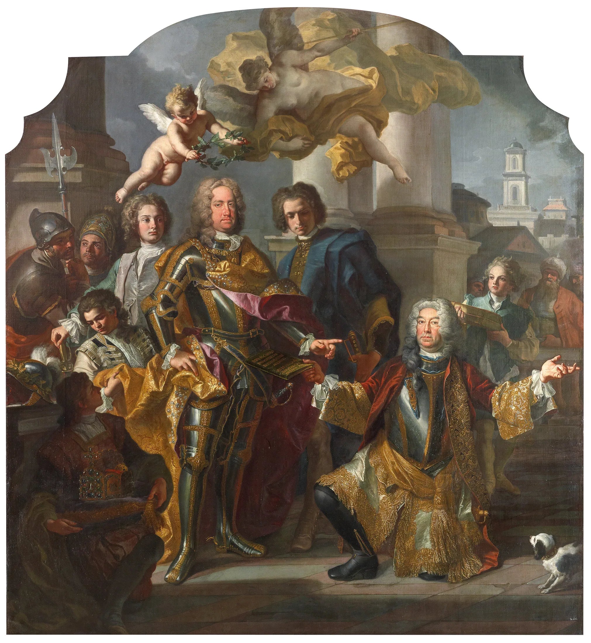 L'empereur Charles VI et Gundacker, comte Althann - Francesco Solimena image 1 copie peinte à la main à l’huile