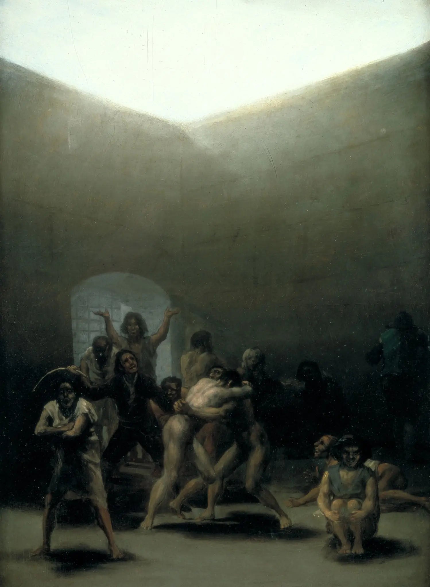 L'Enclos des fous - Francisco de Goya image 1 copie peinte à la main à l’huile